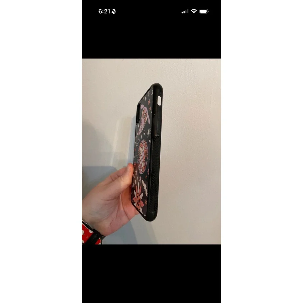 iPhone X XS Case Unisex Black Halloween Celestial Spooky Disco Ball Witch Hat